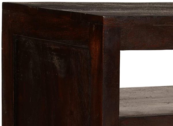 TV stolek SHUMEE z masivní akácie 90 × 30 × 55 cm tmavě hnědý ...