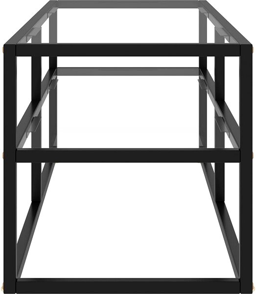 TV stolík SHUMEE čierny s tvrdeným sklom 100 × 40 × 40 cm ...