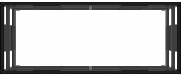 TV stolík SHUMEE čierny s tvrdeným sklom 100 × 40 × 40 cm ...