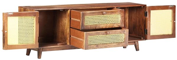 TV stolík SHUMEE 124 × 29 × 45 cm masívne mangovníkové drevo ...