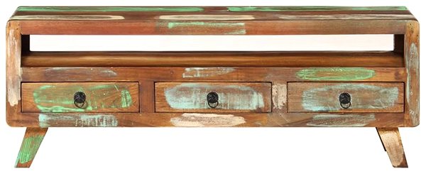 TV stolík SHUMEE viacfarebný 110 × 30 × 40 cm masívne recyklované drevo ...