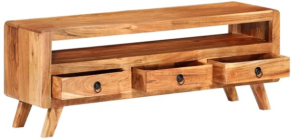 TV stolík SHUMEE 110 × 30 × 40 cm masívne akáciové drevo ...