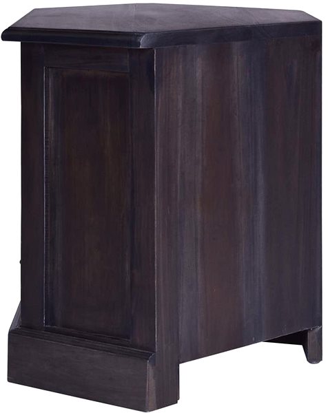 TV stolek SHUMEE světle černý 80 × 40 × 49 cm masivní mahagon ...