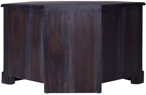 TV stolek SHUMEE světle černý 80 × 40 × 49 cm masivní mahagon ...