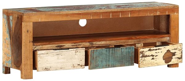 TV stolík SHUMEE 110 × 30 × 40 cm masívne recyklované drevo ...