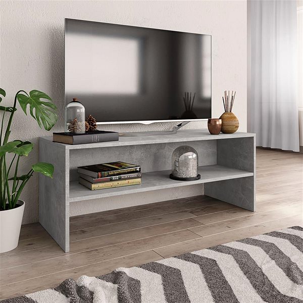 TV stolík SHUMEE sivý 100 × 40 × 40 cm ...