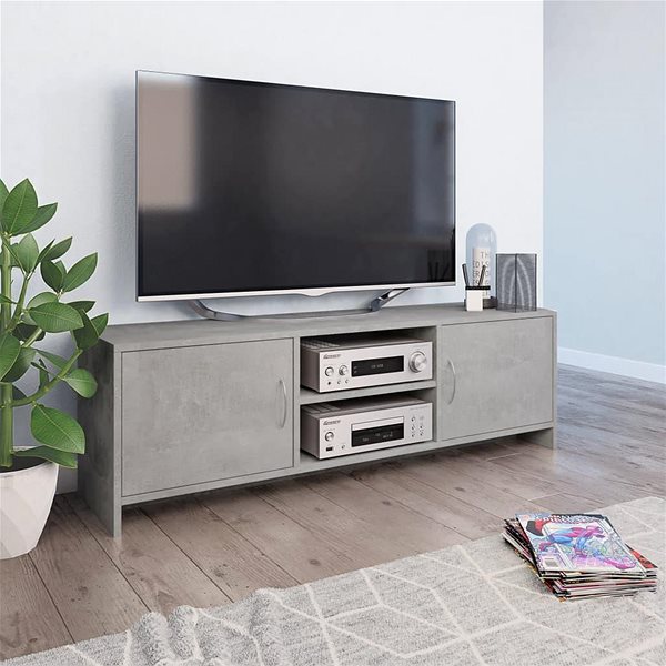 TV stolek SHUMEE betonově šedý 120 × 30 × 37,5 cm ...