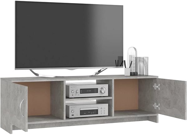 TV stolek SHUMEE betonově šedý 120 × 30 × 37,5 cm ...