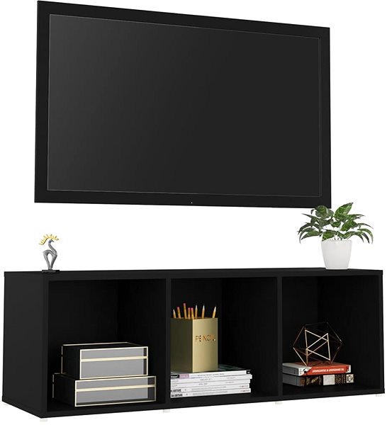 TV stolek SHUMEE černý 107 × 35 × 37 cm ...