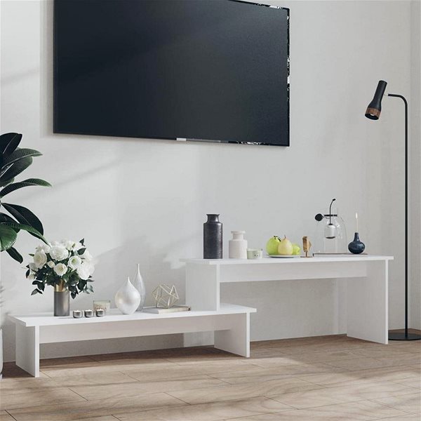 TV stolík SHUMEE biely,180 × 30 × 43 cm ...