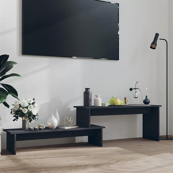 TV stolík SHUMEE sivý, 180 × 30 × 43 cm ...