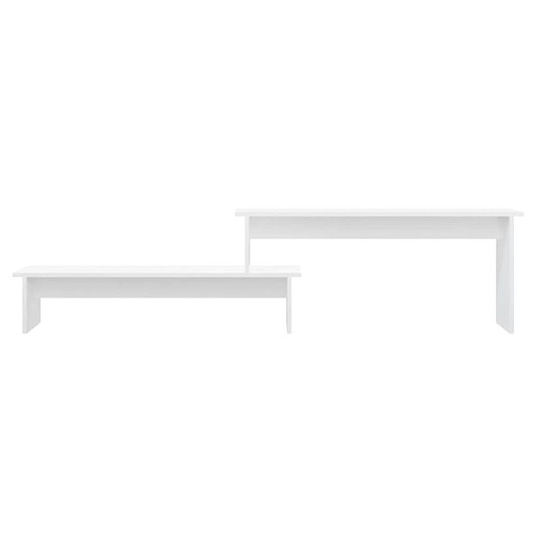 TV stolík SHUMEE biely s vysokým leskom, 180 × 30 × 43 cm ...