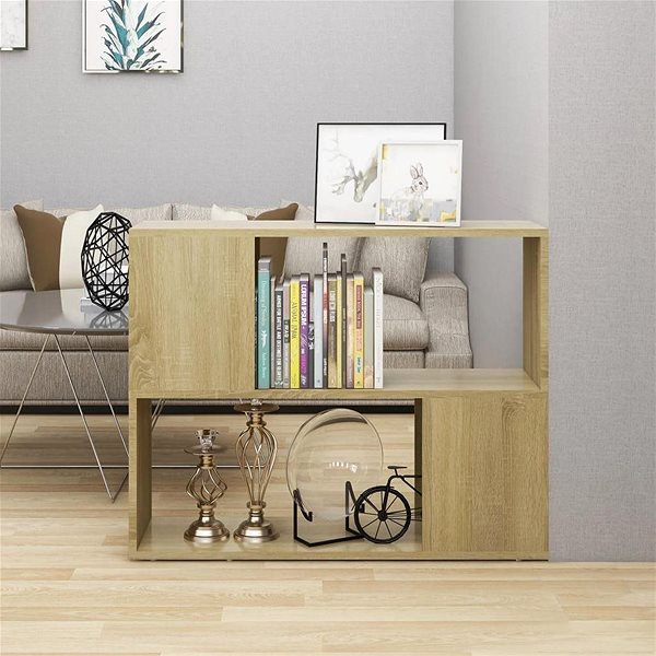 TV stolík SHUMEE dub sonoma, 80 × 24 × 63 cm ...