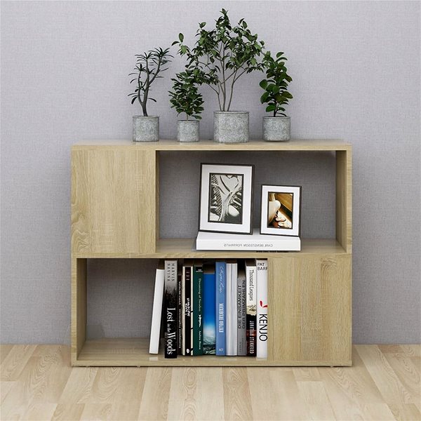 TV stolík SHUMEE dub sonoma, 80 × 24 × 63 cm ...