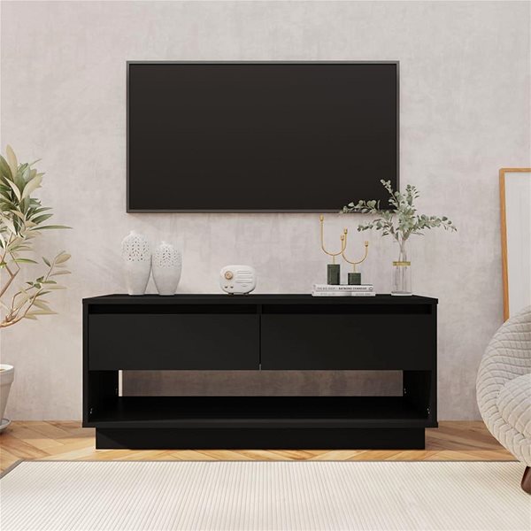 TV stolík SHUMEE čierny, 102 × 41 × 44 cm ...