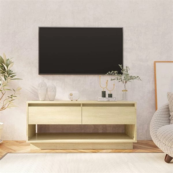 TV stolík SHUMEE dub sonoma, 102 × 41 × 44 cm ...