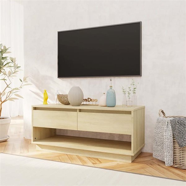 TV stolík SHUMEE dub sonoma, 102 × 41 × 44 cm ...