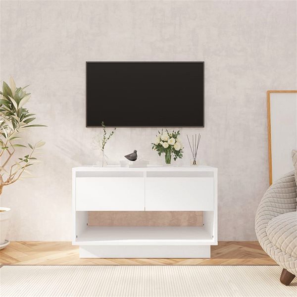 TV stolík SHUMEE biely, 70 × 41 × 44 cm ...