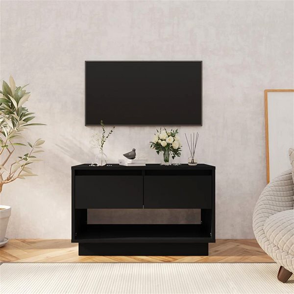TV stolík SHUMEE čierny, 70 × 41 × 44 cm ...