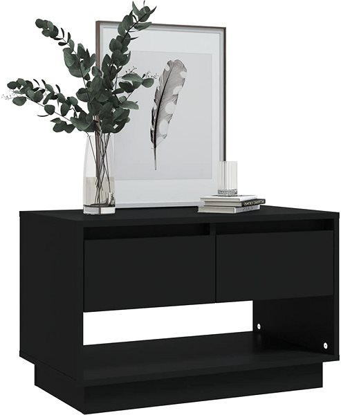 TV stolík SHUMEE čierny, 70 × 41 × 44 cm ...
