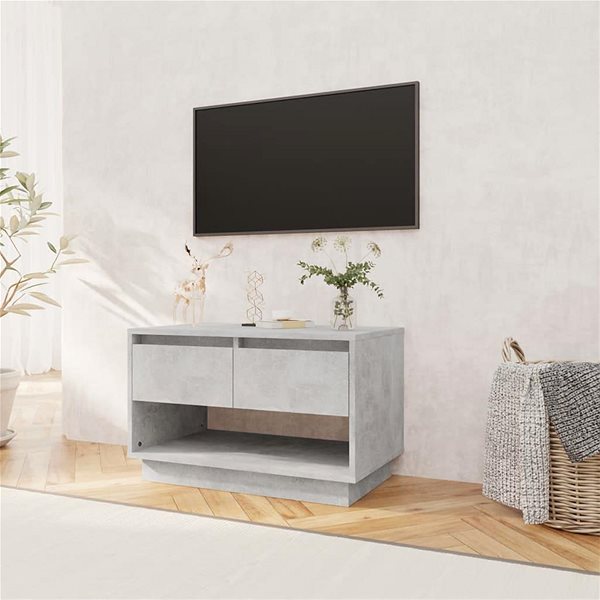 TV stolík SHUMEE betónovosivý, 70 × 41 × 44 cm ...