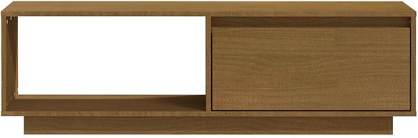 TV stolík SHUMEE medovohnedý 110 × 30 × 33,5 cm masívne borové drevo ...