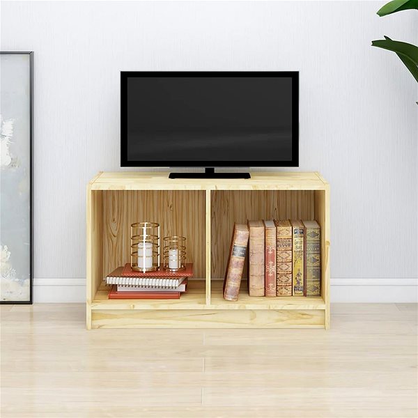 TV stolík SHUMEE 70 × 33 × 42 cm masívne borové drevo ...