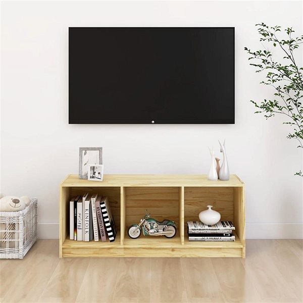 TV stolík SHUMEE 104 × 33 × 41 cm masívne borovicové drevo ...
