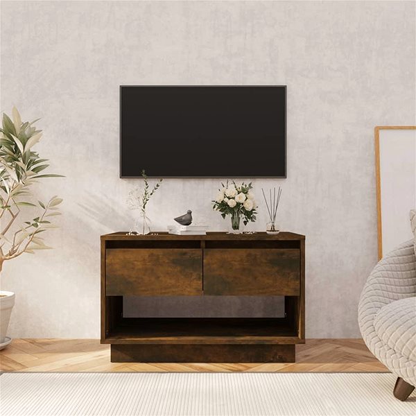 TV stolík SHUMEE dymový dub 70 × 41 × 44 cm ...