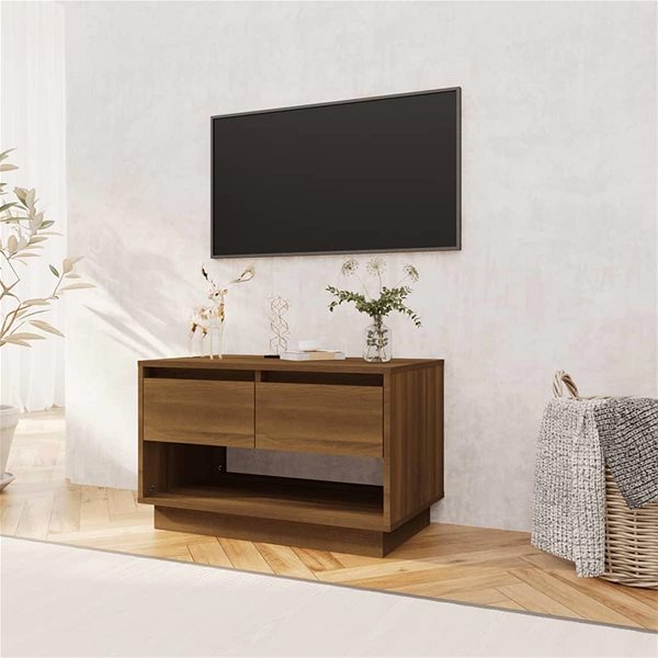 TV stolík SHUMEE hnedý dub 70 × 41 × 44 cm ...