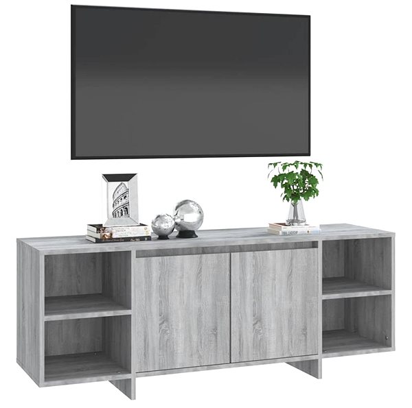 TV stolík SHUMEE šedý sonoma 130 × 35 × 50 cm ...