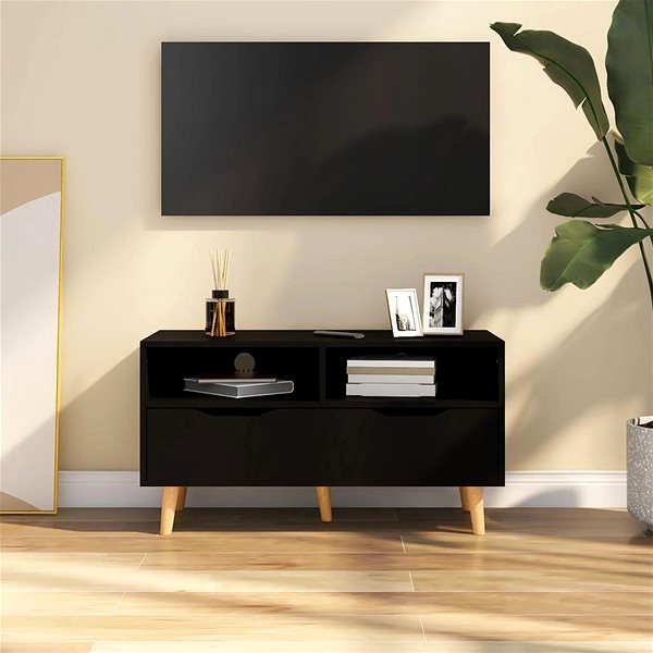 TV stolík SHUMEE čierny 90 × 40 × 48,5 cm ...