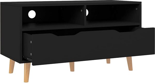 TV stolík SHUMEE čierny 90 × 40 × 48,5 cm ...