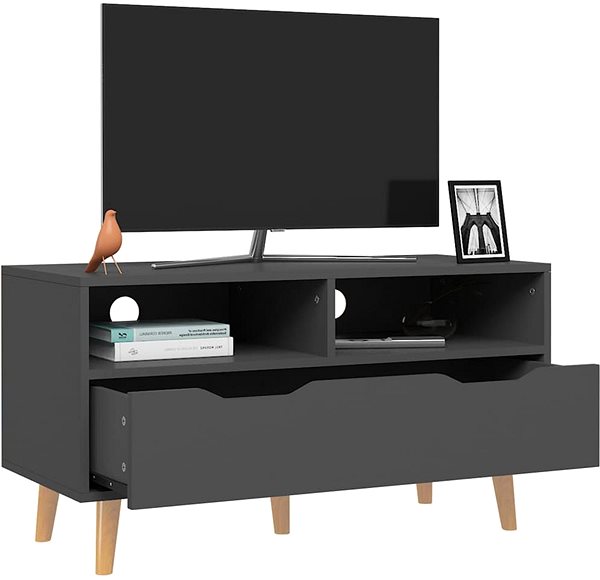 TV stolík SHUMEE sivý 90 × 40 × 48,5 cm ...