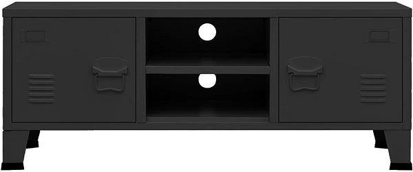 TV stolek Industriální SHUMEE černý 105 × 35 × 42 cm kov ...