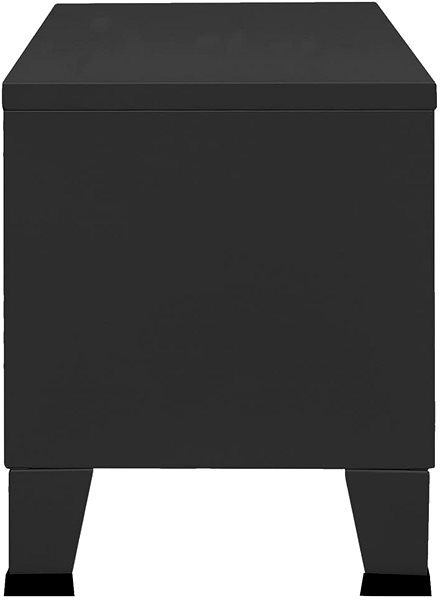 TV stolek Industriální SHUMEE černý 105 × 35 × 42 cm kov ...