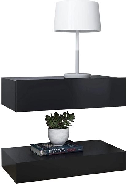 TV stolík SHUMEE s osvetlením LED sivý 60 × 35 cm ...