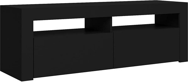 TV stolík SHUMEE s LED osvetlením čierny 120 × 35 × 40 cm ...