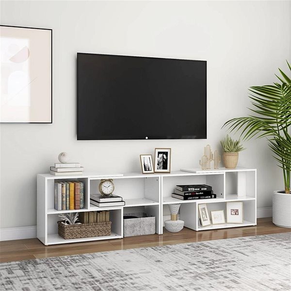 TV stolík SHUMEE biely 149 × 30 × 52 cm ...