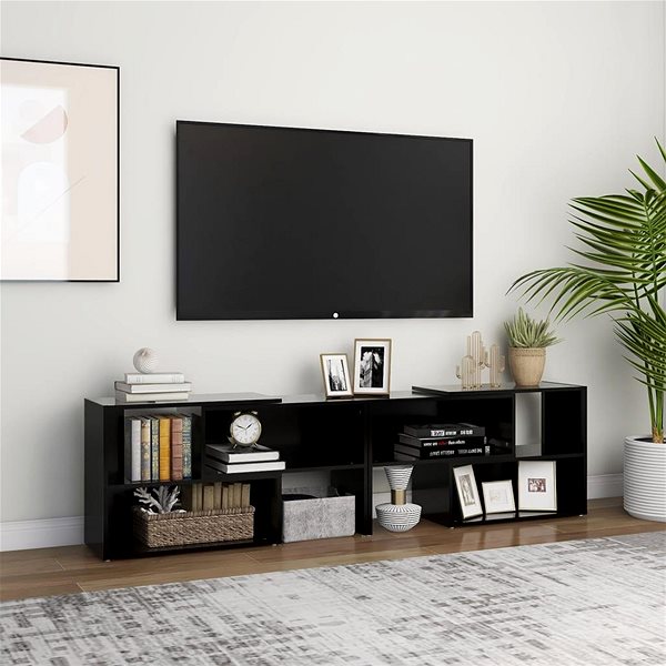 TV stolík SHUMEE čierny 149 × 30 × 52 cm ...