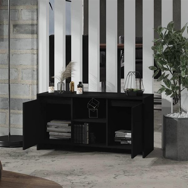 TV stolík SHUMEE čierny 102 × 37,5 × 52,5 cm ...