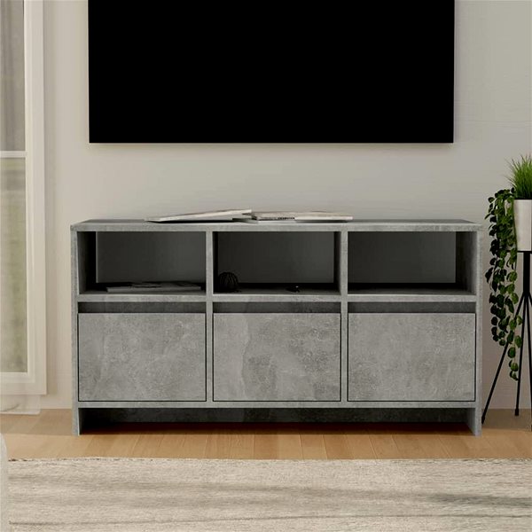 TV stolík SHUMEE betónovo sivý 102 × 37,5 × 52,5 cm ...