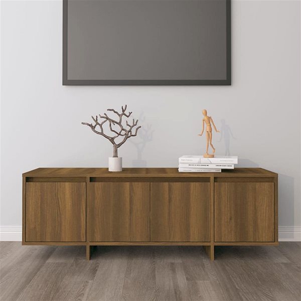 TV stolek SHUMEE hnědý dub 120 × 30 × 40,5 cm ...