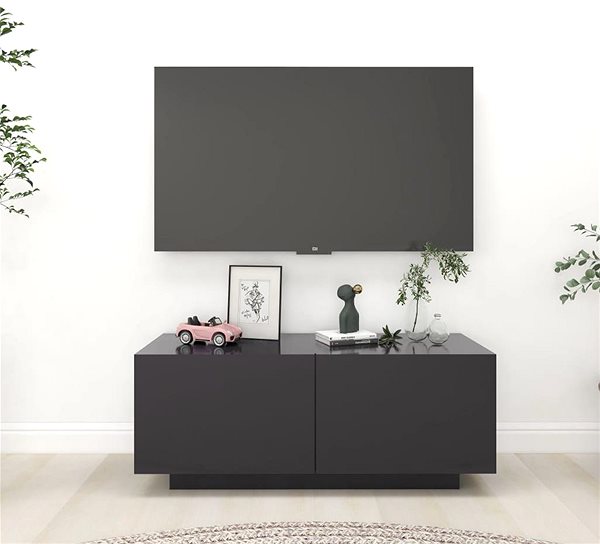 TV stolek SHUMEE šedá, 100 × 35 × 40 cm  ...