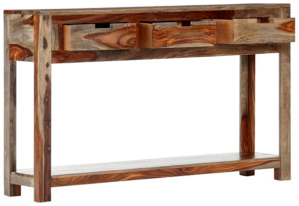 Konzolový stolík SHUMEE s 3 zásuvkami 120 × 30 × 75 cm masívny sheesham ...
