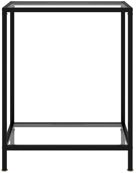 Konzolový stolík SHUMEE transparentný 60 × 35 × 75 cm tvrdené sklo ...
