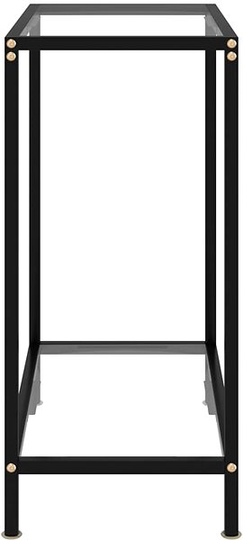 Konzolový stolík SHUMEE transparentný 60 × 35 × 75 cm tvrdené sklo ...