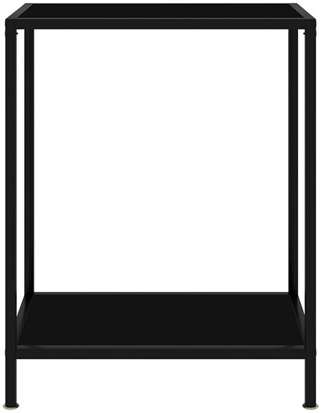 Konzolový stolík SHUMEE čierny 60 × 35 × 75 cm tvrdené sklo ...