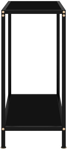 Konzolový stolík SHUMEE čierny 60 × 35 × 75 cm tvrdené sklo ...