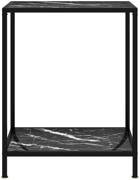 Konzolový stolík SHUMEE 2 čierny, 60 × 35 × 75 cm tvrdené sklo ...